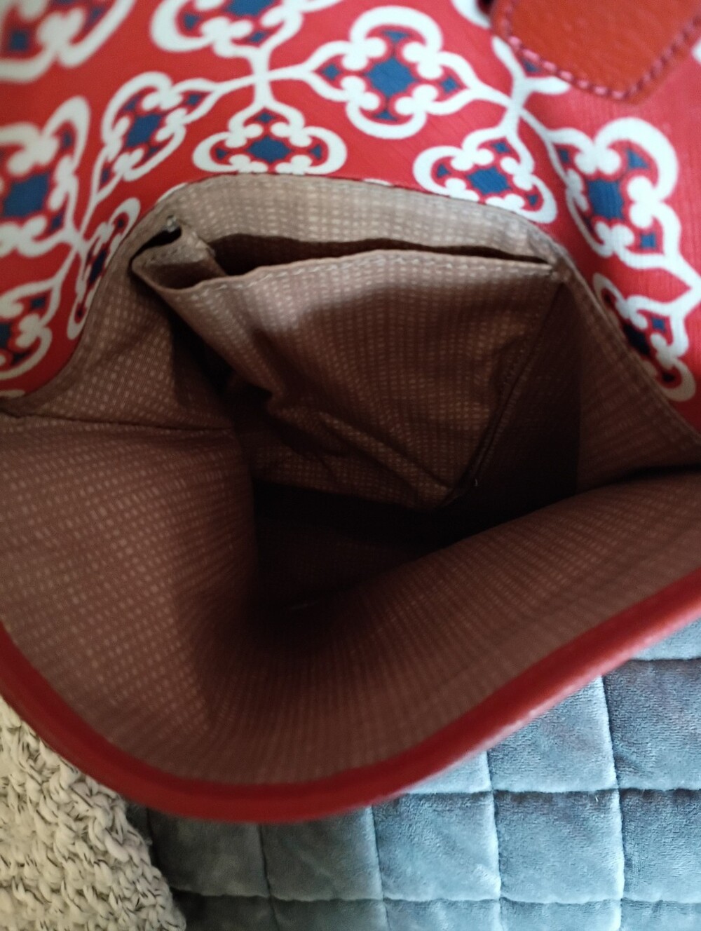 Brighton Red Patterned Tote with Tassel Charm - Picture 12 of 12